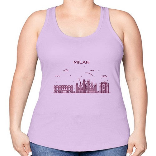 Milan 1294# - cities -Racerback Tank