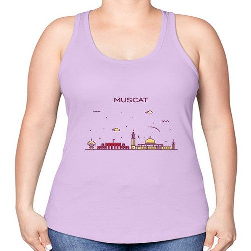 Muscat 1397# - cities -Racerback Tank