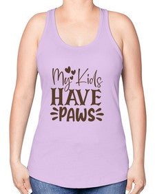 My Kids Have Paws Style 21# - cats -Racerback Tank