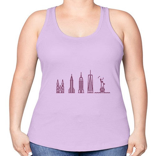 NewYork 1482# - cities -Racerback Tank
