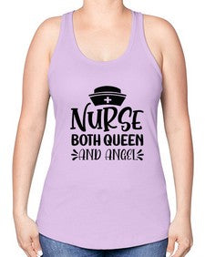 Nurse both queen and angel 1151# - nurse -Racerback Tank