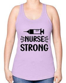Nurse strong 1194# - nurse -Racerback Tank