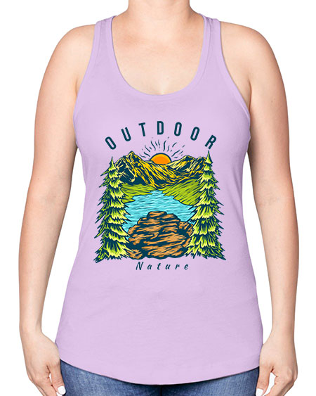 Outdoor Nature 17# - nature -Racerback Tank
