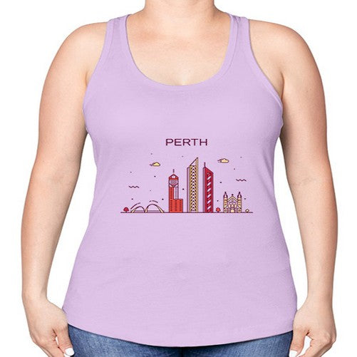 Perth 1598# - cities -Racerback Tank