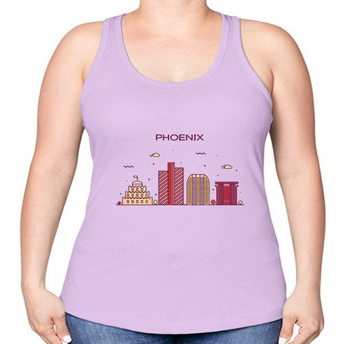 Phoenix 1614# - cities -Racerback Tank