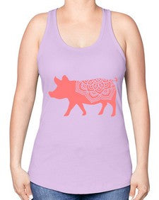 PigMandala 985# - mandala -Racerback Tank