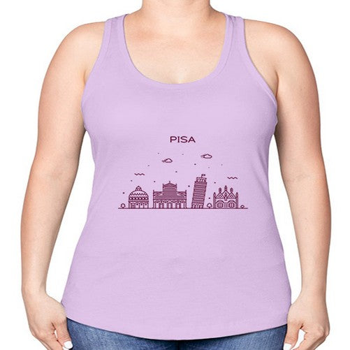 Pisa 1620# - cities -Racerback Tank