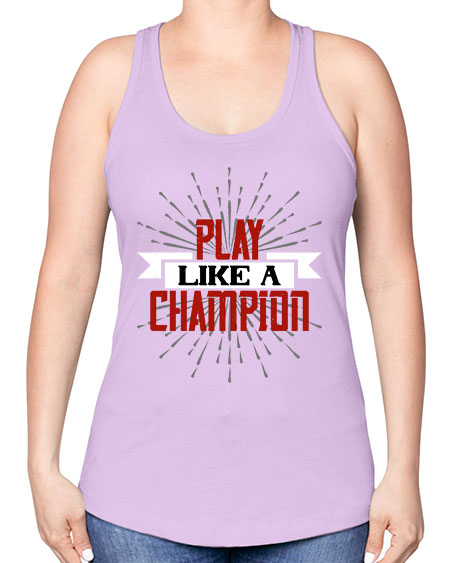 Play like a champion 1942# - badminton -Racerback Tank
