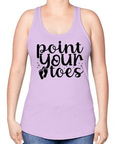 Point your toes 172# - ballet -Racerback Tank