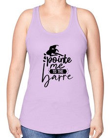 Pointe me to the barre 174# - ballet -Racerback Tank