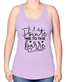 Pointe me to the barre 175# - ballet -Racerback Tank