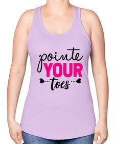 Pointe your toes 176# - ballet -Racerback Tank