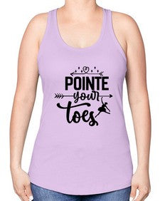 Pointe your toes 177# - ballet -Racerback Tank