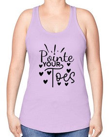 Pointe your toes 178# - ballet -Racerback Tank
