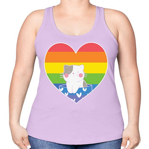 Pride Cat LGBT Kawaii Cats Anime 276# - anime -Racerback Tank