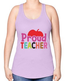 Proud Teacher 1341# - teacher -Racerback Tank