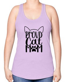 Pround Cat Mom Style 103# - cats -Racerback Tank