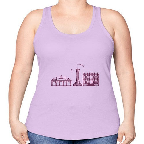 Pune 1695# - cities -Racerback Tank