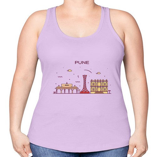 Pune 1696# - cities -Racerback Tank