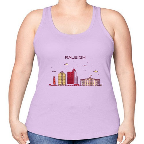 Raleigh 1710# - cities -Racerback Tank