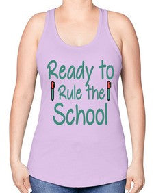 Ready to Rule the School 740# - graduation -Racerback Tank
