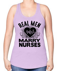 Real men Style 1349# - nurse -Racerback Tank