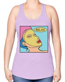 Relax 1013# - art pop art -Racerback Tank