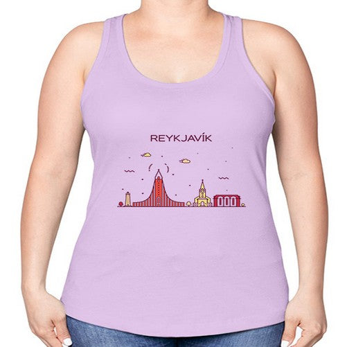 Reykjavik 1719# - cities -Racerback Tank