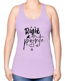 Right on pointe 181# - ballet -Racerback Tank