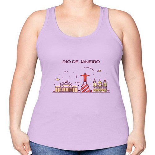 RioDeJaneiro 1737# - cities -Racerback Tank
