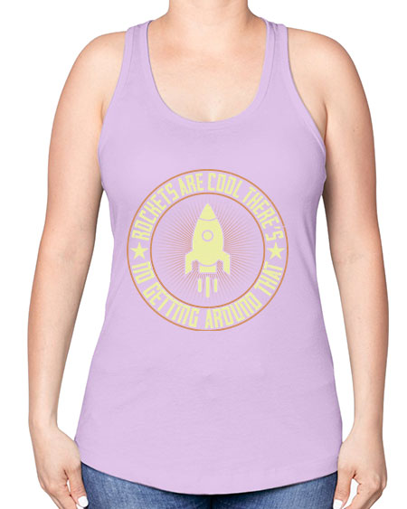 Rockets are cool Theres no getting around that 323# - general science -Racerback Tank