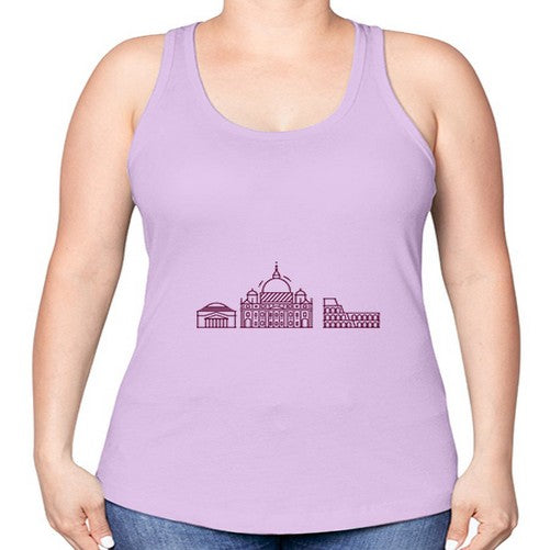 Rome 1749# - cities -Racerback Tank