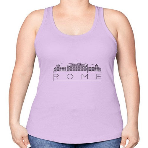 Rome Minimal Skyline 1747# - cities -Racerback Tank