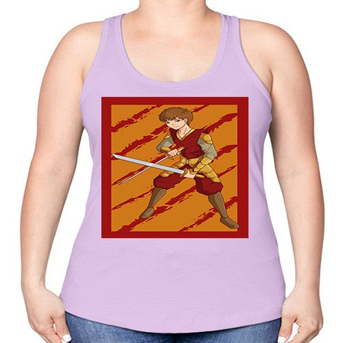 Samurai boy 95# - anime -Racerback Tank