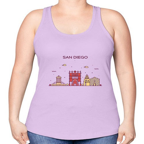 SanDiego 1787# - cities -Racerback Tank