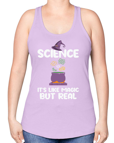 ScienceItsLikeMagicButScientistSkinite Scientist Skinite 48# - general science -Racerback Tank