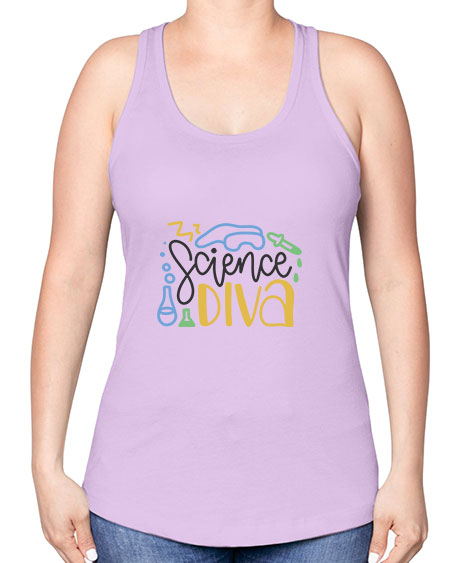 Sciencediva 43# - general science -Racerback Tank
