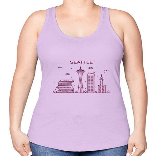 Seattle 1807# - cities -Racerback Tank