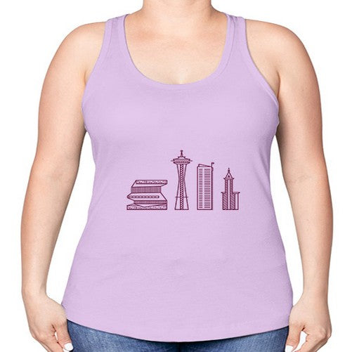 Seattle 1808# - cities -Racerback Tank