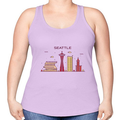 Seattle 1810# - cities -Racerback Tank