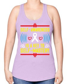 Self wareness is a key to self mastery Style 32# - Self awareness -Racerback Tank