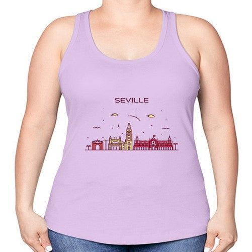 Seville 1821# - cities -Racerback Tank