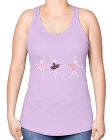 Skeleton ballerinas ballet halloween ballet 184# - ballet -Racerback Tank
