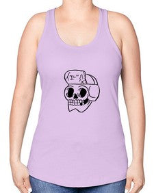 Skull Skeleton 144# - skull and bones -Racerback Tank