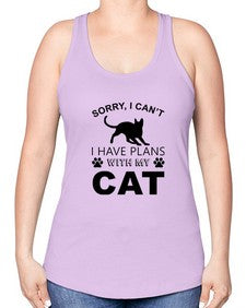 Sorry I Cant Style 116# - cats -Racerback Tank