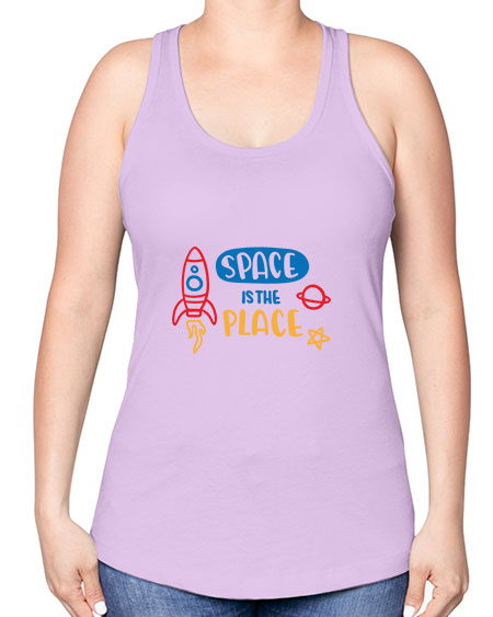 Spaceistheplace 11# - space -Racerback Tank