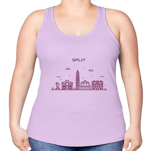 Split 1875# - cities -Racerback Tank
