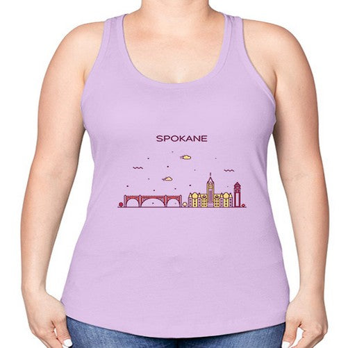 Spokane 1880# - cities -Racerback Tank