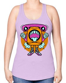 Spooky voices 232# - cartoon general -Racerback Tank