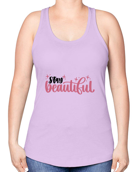 Stay Beautiful Style 18# - beauty - fashion -Racerback Tank